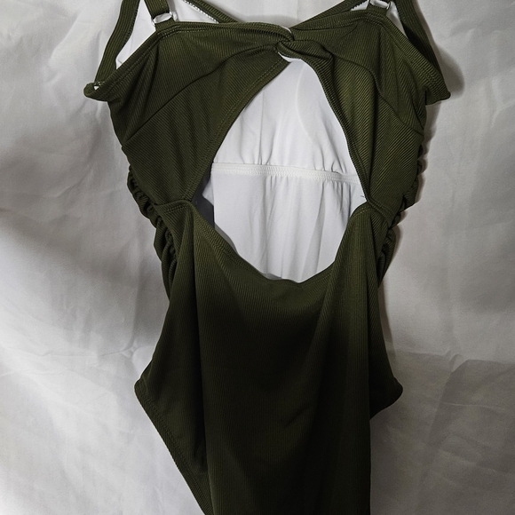 Cupshe Strapless Olive Dress - Picture 2 of 2